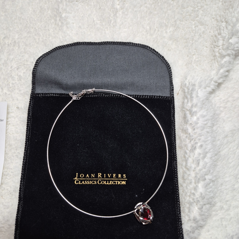 Joan Rivers Silver Necklace with Changeable Pendant Colour